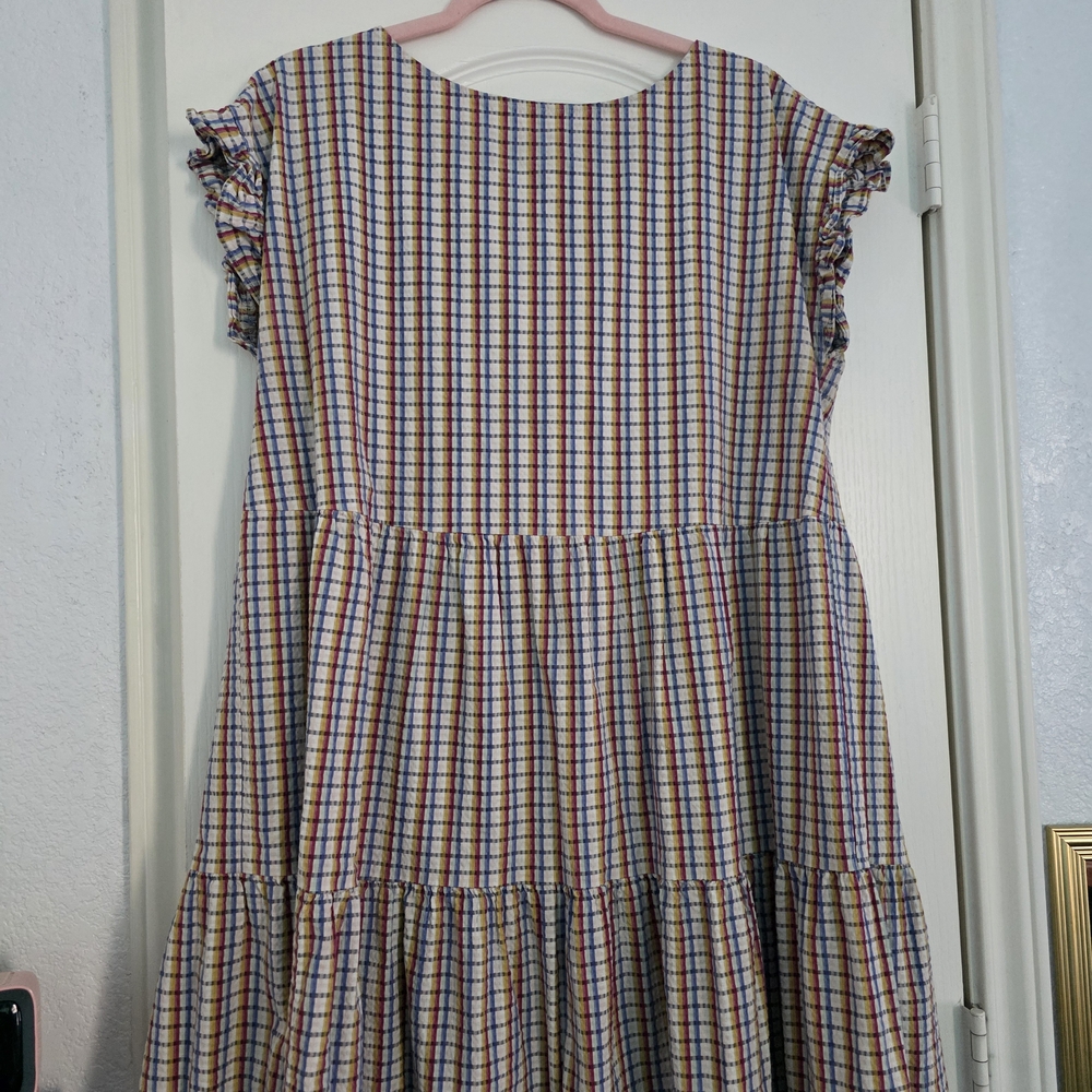 LOFT Multicolor Striped Casual Dress